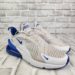 Nike Air Max 270 Men's Sz 7.5 White Blue Athletic Walk Gym Running Sneaker Shoes